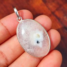 Natural Solar Quartz Pendant, Gemstone Pendant, White Pendant, 925 Sterling Silver Jewelry, Anniversary Gift, Pendant For Love  Stone - Solar Quartz Shape - Oval Color - White Setting - Bezel White Sterling Silver Gemstones For Anniversary, Sterling Silver Jewelry With Natural Inclusions, White Sterling Silver Jewelry With Natural Inclusions, Oval White Jewelry With Natural Inclusions, White Oval Jewelry With Natural Inclusions, White Oval Gemstones For Gifts, Spiritual White Heart Pendant Jewelry, White Pendant Crystals For Gift, White Pendant Gemstone Gift