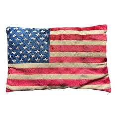 an american flag pillow on a white background