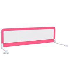 a pink and white headboard with two plugged in wires on the bottom side