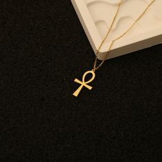 Discover the timeless elegance of our 14K gold-plated ankh cross necklace ✨,a symbol of life and strength. Perfect as a birthday or summer gift for your loved one. This exquisitely crafted piece combines the Key Of Life pendant with the mystical charm of the Egyptian cross ☥. A gift that promises protection and a meaningful connection." Discover our collection today  and find your perfect  necklace that you'll treasure foreve 🌟 Product Specifications 🌟 🔹 Material: Sterling Silver, 14k Gold Fi Spiritual Ankh Cross Necklace Gift, Gold Ankh Necklace Gift, Gold Ankh Necklace For Gift, Gold Ankh Jewelry For Gifts, Spiritual Ankh Necklace For Gift, Gold Ankh Cross Necklace Gift, Egyptian Cross, Key Of Life, Symbol Of Life