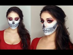 This is the time of year when it’s great to play around with your makeup. We have 61 easy DIY Halloween makeup looks for you to try. Skull Make Up, Spfx Makeup, Holloween Makeup, Halloween Makeup Inspiration