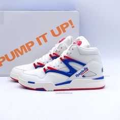 The Reebok Pump Omni Zone Ii Was Made Famous In The Early ‘90s By Boston Guard And Longtime Brand Athlete Dee Brown. Upon Its Release, Reebok’s Pump Omni Zone Ii And Custom-Fit Pump Technology Launched An Industry-Wide Innovation Race That Forever Changed The Trajectory Of Sneaker History. 30 Years Later, On The Heels Of Multiple Anniversary Releases, Og Bring Backs, And New Color Stories, The Reebok Pump Omni Zone Ii Heritage Celebrates Reebok. Done In A Classic Chalk, Vector Red, And Vector Bl 90s White Sports Sneakers, Reebok Aesthetic, Reebok Classic Mens, Reebok Club C Revenge, Burgundy Sneakers, Reebok Pump, Shoes Reebok, Reebok Royal, Tactical Shoes