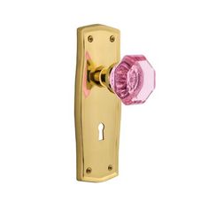 an image of a pink door handle