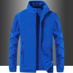 MEN'S FLEECE JACKET 46422977W Black-M Blue Long Sleeve Fleece Jacket For Winter, Solid Windproof Fleece Jacket For Winter, Solid Windproof Fleece Jacket For Outdoor, Blue Casual Fleece Jacket For Winter, Casual Blue Fleece Jacket For Winter, Sporty Solid Color Fleece Jacket For Winter, Sporty Solid Fleece Jacket For Winter, Sporty Winter Fleece Jacket, Casual Blue Fleece Outerwear