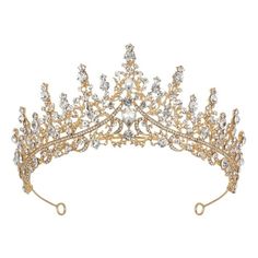 Women Girls Princess Elegant Crown With Combs Women's Headbands Bridal Wedding Prom Birthday Features: Beautiful Shape: quality rhinestones are paved on alloy crown which is bright and gorgeous. Material: Made of durable hard alloy and rhinestone. Alloy is with diamond look and hard texture for practicality and aesthetics. Wide Application: Suitable for women and girls who want to attend the wedding,proms,pageant,birthday,etc. Crown With Combs: Two combs located on both ends of the crown which c Wedding Tiara Headband, Elegant Crown, Women's Headbands, Prom Birthday, Birthday Gold, Crown For Women, Bride Tiara, Rhinestone Crown