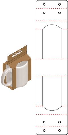 a box with scissors on it next to a roll of paper