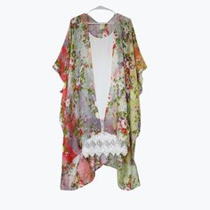 Kimono, Spring Kimono Floral Spring Summer Cover Up Bohemian spring daisy is reimagined in this kimono with boarder daisy embroidery  the midi-length hem. Wrap yourself in a dream as this light, cool fabric has a whisper of sheerness and a smooth, luxe feel. Traditional kimono styling features an open front, side slits, and wide elbow sleeves. Casual Summer Kimono For Daywear, Spring Summer Kimono For Brunch, Summer Style Spring Kimono For Brunch, Summer Kimono With Floral Print For Brunch, Multicolor Spring Kimono For Brunch, Spring Short Sleeve Printed Kimono, Spring Multicolor Kimono For Brunch, White Printed Kimono For Spring, Summer Short Sleeve Kimono For Spring