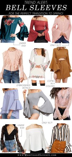 Trend Alert: Bell Sleeves - Quartz & Leisure Bell Sleeve Tops, Store Shelves, Ding Dong, Designs For Dresses, Bell Sleeve Dress, Fashion Chic, The Sound, Everyday Style