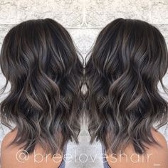 Balayage Hair Grey, Gray Highlights, Grey Ombre Hair, Thick Wavy Hair, Brown Hair Balayage, Brown Balayage, Ash Gray, Trendy Hair Color, Grey Hair Color