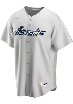 Houston Astros Nike Team Cooperstown Jersey White Fan Apparel Baseball Jersey With Team Logo, Throwback Baseball Jersey With Team Logo For Sports Events, Throwback White Jersey With Team Name, White Throwback Jersey With Team Name, White Team Logo Jersey For Fans, White Baseball Jersey With Team Logo For Fans, White Jersey With Team Logo For Fans, White Jersey With Team Logo For Sports Fans, Throwback White Baseball Jersey With Team Name