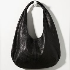 Comfortable Shoulder Bag Or Tote In A Rich Pebbled Black Leather, Lightweight Empty And Very Versatile. Like-New, Only Worn A Few Times. Great For Moms Or An Overnight Bag. Serious Offers Only Please! Won’t Sell For $20! Leather; Polyester Lining One Inner Zip Closure Magnetic Snap Closure Dimensions: 12"H, 19.5"W, 5.5"D 10" Handle Drop Versatile Textured Leather Hobo Bag For Errands, Chic Hobo Bag With Leather Backing For Daily Use, Elegant Bags With Pebbled Texture For Everyday Use, Textured Leather Hobo Bag For Everyday Use, Everyday Textured Leather Hobo Bag, Chic Pebbled Texture Satchel Shoulder Bag, Textured Leather Double Handle Hobo Bag For Errands, Versatile Textured Leather Bags For Errands, Leather Satchel Shoulder Bag With Pebbled Texture