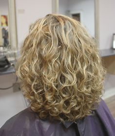 After image of colored and styled curly hair Mary Macdonald, Curly Perm, Spiral Perm, Short Permed Hair, Layered Curly Hair, Curly Hair Photos, Thick Curly Hair, Medium Curly Hair Styles, Hair Affair