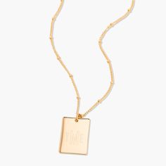 Make a statement with Saylor Pendant. The perfect personalized gift or accessorize your own look. With its unique details, it'll leave a lasting impression on you and everyone who sees it. So don't wait, treat yourself or someone special to a pendant that's truly one-of-a-kind. Available in 14k gold plated brass Pendant size: 3/4" by 5/8" 18" satellite chain with 2" extender Lobster claw closure With engraving this item is FINAL SALE SKU: BYN1226 Engraved Pendant, Brass Pendant, Custom Necklace, Monogram Initials, Lobster Claw, Gold Pendant, Final Sale, Initials, Personalized Gifts