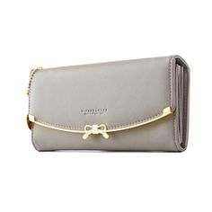 Wallet Is A Luxury Item That Is Stunningly Beautiful, Elegant, And With Just The Right Touch Of Soft Elegance And Refined Class! Gray Travel Bags With Card Slots, Gray Bags With Card Slots For Daily Use, Gray Bags With Card Slots For Everyday Use, Everyday Gray Bag With Card Slots, Elegant Gray Wallets For Formal Occasions, Gray Rectangular Wallet For Everyday Use, Elegant Gray Bag For Gift, Elegant Gray Rectangular Wallet, Gray Wallets With Interior Card Slots