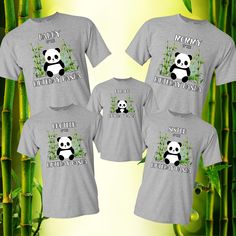 Panda Family Shirts THIS LISTING IS FOR ONE SHIRT ONLY DIRECT TO GARMENT PRINTING How to order: Select Size. Select Shirt Color. Please provide the following information Custom Name: (for Ex. Mommy, Daddy, Brother, Sister, Birthday Panda Etc.) (Age will only appear on the birthday boy or girl shirt.) To order multiple shirts you will need to repeat this process and add it to your cart, then you can checkout all at the same time. We use first Quality T shirt pre-shrunk cotton. WE STRONGLY RECOMME Family Matching Crew Neck Tops For Anniversary, Panda Family, Panda Birthday, Sister Birthday, Quality T Shirts, Family Shirts, Shirts For Girls, Custom Made, Boy Birthday