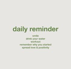 the words daily reminder are in green and white