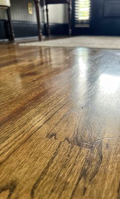 a close up view of a wooden floor