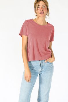 Harley | Slightly-Oversized Crew Neck Tee – perfectwhitetee Foundation Piecing, Boxy Tee, Modern Wardrobe, Crew Neck Tee, 7 For All Mankind, Order Online, Mid Rise, California, Crew Neck