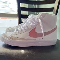 Brand New Never Worn With Box Cute Nike Shoes Size 13-1, Cute Nike Shoes Size 13 Kids, Women’s White Nike Shoes, Nike Shoes Pastel Colors, Nike Kids Shoes Cort Vishins, Pink Soccer Cleats, Track Running Shoes, Nike Runners, Spike Shoes