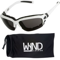 WYND Blocker Halvert Model 331 features a removable wind resistant EVA foam liner, option to convert to goggles with included backstrap, rubberized removable ear grips, and polycarbonate shatter proof lenses. Size: One Size.  Color: White. Star Motorcycles, Glasses Model, Wind Blocking, Wrap Sunglasses, Motorcycle Goggles, Automotive Apparel, Dry Eye, Sport Motorcycle, Kid Friendly Travel Destinations