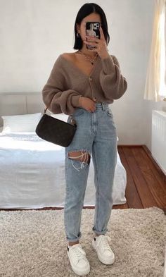 Outfits Con Jeans, Looks Jeans, Teenage Girl Outfit, Outfit Mujer, Outfit Jeans, Trendy Fall Outfits, Causual Outfits, Interview Outfit