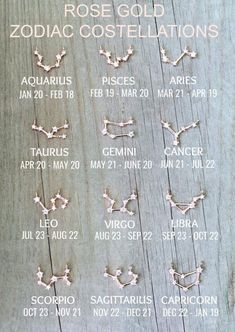 Rose Gold Constellation necklace Rose Gold Anklet, Embossed Jewelry, Zodiac Constellation Necklace, Horoscope Necklace, Celestial Necklace, Constellation Necklace, Sagittarius And Capricorn, Zodiac Constellations, Zodiac Necklaces