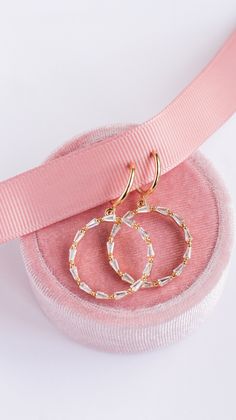 "Look chic and modern wearing these feminine, art deco hoop clip-on earrings! Gold plated pendants on gold-plated springloaded clip-on hoops. Very comfortable, and a secure fit. 1 3/8\" long. Sent wrapped in pink tissue paper, and tied with a silver satin ribbon.  SILVER CRYSTAL HOOP EARRINGS: https://www.etsy.com/listing/734524494/sterling-silver-hoop-earrings-silver" Modern Hoop Earrings For Wedding, Modern Small Hoop Earrings For Wedding, Glamorous Hoop Earrings For Wedding, Glamorous Round Hoop Earrings For Wedding, Glamorous Hoop Jewelry For Wedding, Glamorous Hoop Wedding Jewelry, Elegant Hoop Clip-on Earrings For Party, Elegant Hoop Crystal Earrings For Pierced Ears, Modern Hoop Earrings With Halo Design For Gift