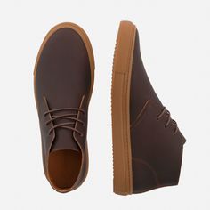 A perfect pair. With the Toledo Chukka Sneakers in robust pull-up leather, you get the best of what a chukka boot and a sneaker have to offer. The wide, almost sculptural quarters and ankle-length shaft of the chukka pair beautifully with the resilient rubber soles and relaxed appeal of sneakers. Wear them with shorts, jeans, and your more casual pants for a dynamic look that sets you apart from the crowd. This product is made from robust pull-up leather sourced from a Gold-Rated tannery based i High-top Lace-up Boots With Stitched Sole, Leather Chukka Boots With Contrast Sole, Plain Toe Boots With Contrast Sole For Walking, Modern Low-top Boots With Leather Sole, Casual Low-top Lace-up Boots With Leather Sole, Casual Chukka Boots With Contrast Sole And Round Toe, Casual Chukka Boots With Contrast Sole, Casual High-top Work Boots With Stitched Sole, Chukka Boots With Vibram Sole For Walking