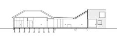 an architectural drawing of the side of a house