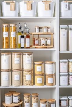 Home Organisation & Custom Vinyl Labels | Blissful Little Home #pantry #organization Pantry Organization Sections, Space Saving Hacks, Food Storage Container Set, Fridge Organization, Glass Food Storage, Glass Food Storage Containers