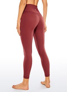 Powered by Nakedfeel material, these leggings are really buttery soft, slick smooth and cool to touch. These super-comfortable, lightweight leggings are the second skin you'll want to live in. Seamless waistband with enough support ensures you to enjoy the freedom of fitness. Feature & Fitting: 
 Nakedfeel collection 
 Design for hot yoga or Pilates 
 
 High Waist, 25 inches 
 Seamless Waistband 
 Hidden Pocket 
 Crotch Gusset 
 Fabric: 
 Sleek, No-fur-stick-to 
 Buttery soft, so comfortable Tight High-cut Leg Solid Color Yoga Pants, Single-color Tight High-cut Leg Yoga Pants, Tight High-cut Leg Solid Yoga Pants, Compressive Full-length Tights, Tight High-cut Yoga Pants, Compression High-cut Leg Yoga Pants, Solid Color Stretch Leggings For Pilates, Solid Stretch Leggings For Pilates, High Stretch High-cut Leg Solid Yoga Pants