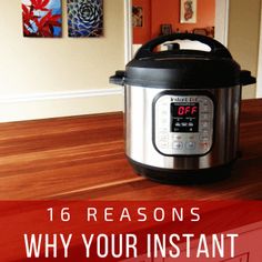 an instant pot sitting on top of a wooden floor