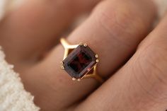 Gem Stone Ring, Ribbed Ring, Ring With Stone, Deco Rings, Ring Inspiration, Red Tourmaline, Radiant Red, Gold Rings Fashion, Blue Tourmaline