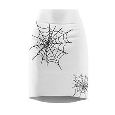 Spiders Comfortable and soft, this high quality AOP pencil skirt is cut close to the body. Inspired by the freedom of creativity, it's perfect for standing out on any occasion. .: 95% Polyester 5% Spandex .: Mid waist fit .: Printed on care label in black color .: White thread color .: Assembled in the USA from globally sourced parts Body Inspired, Halloween Skirt, Halloween Rocks, First Halloween, Skirt Design, Care Label, Different Colors, Black Color, Pencil Skirt