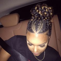 Goddess Braids in a bun Iverson Braids, Undercut Haircut, Beautiful Braids, Girls Braids, Goddess Braids, Curly Hair Cuts, African Hairstyles