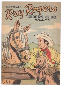 an old comic book with a cowboy and his dog