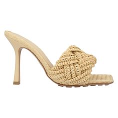 Intrecciato Raffia Mules
 Lining: Lambskin
 Heel: 9 Cm | 3.5"
 
 Made In: Italy Luxury Open Toe Heels With Intrecciato Weave, Evening Open Toe Heels With Intrecciato Weave, Evening Heels With Intrecciato Weave, Intrecciato Weave Open Toe Heels For Evening, Elegant Heels With Intrecciato Weave And Open Heel, Intrecciato Weave High Heels For Summer, Luxury Intrecciato Weave High Heels, Elegant High Heels With Intrecciato Weave, Intrecciato Weave High Heels For Evening