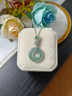 *Kindly leave us your contact number for the shipping company reference please(without this we are unable to create shipping label). *Standard shipping 10 to 12 working days. *Express Shipping 5 to 7 working days(Please add a Express Shipping list USD30 to check out together.) Thank You :) Jadeite Jade Pendant Description Item Code : JP3161 Link to view item video : Jadeite Size : 17.2MM*3.1MM (Donut), 4.3MM (Barrel), 3.1MM(Cabochon) Weight : grams Colour : Light Blue & Green Transparency : Icy Luxury Round Jade Necklace, Luxury Gemstones For Gifts, Elegant Green Aquamarine Jewelry, Luxury Green Round Jewelry, White Gold Jade Round Necklace, Green Round Diamond Gemstones, Luxury Jade Jewelry For Anniversary, Luxury Jade Necklace For Anniversary, Green Aquamarine Round Jewelry