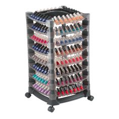 The Dompel Lotus Manicure Trolley is the perfect storage solution for all your nail essentials. With eight spacious shelves, you can easily organize and store your nail polish, tools, and accessories. The trolley is made of high-quality materials and is designed to be durable and long-lasting. The sleek and stylish design makes it a great addition to any salon or home workspace. Color: Black. Nail Studio Ideas Home, Nail Polish Wall Rack, Nail Polish Shelf, Office Nails, Nail Salon Interior, Nail Station, Nail Polish Storage, Nail Polish Organizer, Modular Structure