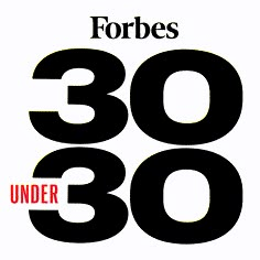 an advertisement for the 30 under 30 campaign, with black and red numbers on it