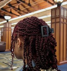 Styles With Two Strand Twists, Mini Twist On Medium Natural Hair, Flex Rods On Natural Hair Short 4c, Colored Mini Twists Natural Hair, Red And Black Twists, Dyed Twists Natural Hair, Colored 4c Natural Hair, Burgundy Mini Twists, Dyed Mini Twists Natural Hair