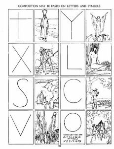 an image of different types of letters and symbols for children's coloring pages, with the