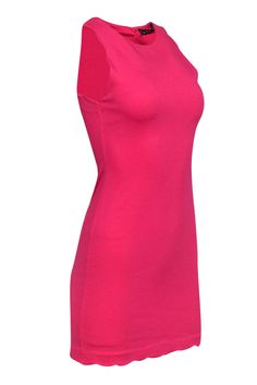 Bring out your inner Barbie with this bright and bold bodycon from For Love & Lemons! Created in a curve-hugging silhouette with an eye-catching hot pink hue and adorable scalloped trim, this bubbly beauty is the perfect girly piece for your next trip to Miami! You’ll be sure to stand out at the clubs of South Beach when you pair this wow piece with neon stilettos and a sparkly clutch. Size M No fabric content available, most likely polyester Concealed back zipper Lined Bodycon silhouette Round Sleeveless Bodycon Dress, For Love & Lemons, For Love And Lemons, Hot Pink, Trim, Bodycon Dress, Pink, Fabric, Beauty