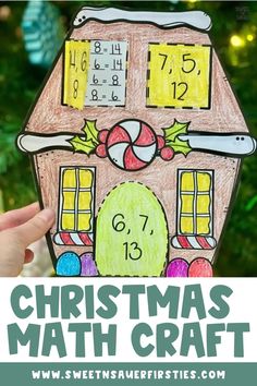 a christmas math craft for kids to practice their numbers and place value in the house