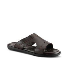 Spring Step-Benn Slide Sandal Get to wear iconic style and all day comfort only in the Benn slide sandal by Spring Step. This leather slide sandal is enhanced with an anatomic, padded footbed to provide you with adaptive comfort. Sleek, flexible faux leather sole ensures you much needed support. Classic Slide Sandals, Classic Slides With Cushioned Footbed And Open Toe, Classic Open Toe Slides With Cushioned Footbed, Classic Slide Sandals With Synthetic Material, Classic Synthetic Slide Sandals, Brown Slides With Cushioned Footbed, Classic Synthetic Slides With Cushioned Footbed, Classic Beach Slides With Cushioned Footbed, Classic Synthetic Slides For Beach