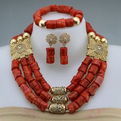 Make your wedding day truly memorable with our custom-made bridal jewelry set. African Wedding Jewelry, Coral Sculpture, African Beads Necklace, Kundan Jewellery Set, Bridal Jewelry Set, Mobile Screen, Nigerian Wedding, Jewellery Uk, African Beads