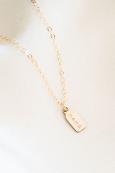 A sweet way to tell your mom you love her this Mother's Day! Our MAMA Necklace is the perfect dainty necklace for all the mamas out there! It makes an amazing gift - even if it's to yourself! 😉 You'll never want to take it off, and you won't have to, either! Gold filled & sterling are perfect for everyday wear. Simple Everyday Pendant Charm Necklace, Nickel Free Sterling Silver Name Necklace, Everyday Sterling Silver Nickel-free Charm Necklaces, Small Sterling Silver Necklaces, Everyday Sterling Silver Nickel-free Charm Necklace, Delicate Sterling Silver Everyday Necklaces, Nickel-free Sterling Silver Name Necklace, Everyday Hypoallergenic Charm Necklaces, Small Personalized Charm Necklaces For Everyday