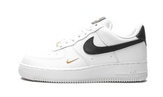 Nike Air Force 1 Low 07 Essent CZ0270 102 | WMNS Air Force 1 Low Essential White Womens Air Force 1, Black And Gold Shoes, Nike Shoes Air Force, Womens Basketball Shoes, Nike Gold, Women's Basketball, Cute Nikes, Gold Shoes, Nike Air Force 1 Low