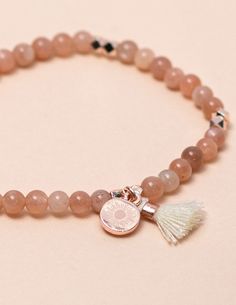 With rose gold accents and a NEW sun charm, let this sunstone bracelet shed warm rays of happiness into your heart! These gemstone beaded bracelets are ready to pair with your daily affirmations—just pick the gemstone that matches your intention. With some new options and some that were previously only available in sets, you can now find exactly what you need to add to your stack! DETAILS: Small, round gemstone beads strung on elastic cord Natural Sunstone Gemstone Rose Gold plated brass accent Stackable Beaded Bracelets For Meditation, Everyday Beaded Rose Quartz Bracelets, Everyday Holistic Gemstone Beaded Bracelets, Bohemian Hypoallergenic Beaded Bracelets, Adjustable Faceted Beads Bracelet For Meditation, Bohemian Rose Quartz Beaded Bracelets For Healing, Holistic Beaded Bracelets With Natural Stones, Holistic Beaded Bracelets With Natural Stones For Everyday, Spiritual Everyday Rose Quartz Beaded Bracelets