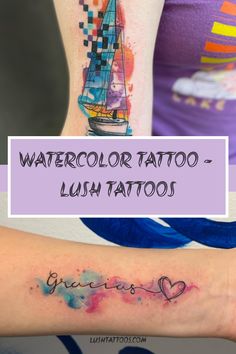 watercolor tattoo - lush tattoos